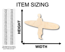 Load image into Gallery viewer, Unfinished Wood Surfer Shape - Craft - up to 36&quot; DIY
