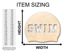 Load image into Gallery viewer, Unfinished Wood Swim Cap Shape - Craft - up to 36&quot; DIY
