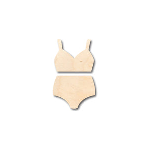 Unfinished Wood Swimsuit Bikini Shape - Craft - up to 36" DIY