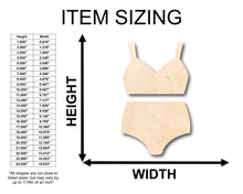 Load image into Gallery viewer, Unfinished Wood Swimsuit Bikini Shape - Craft - up to 36&quot; DIY
