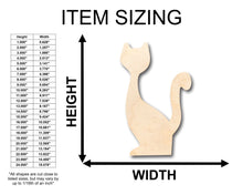Load image into Gallery viewer, Unfinished Wood Tall Cat Shape - Craft - up to 36&quot; DIY
