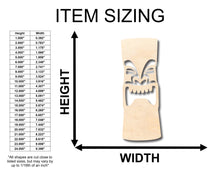 Load image into Gallery viewer, Unfinished Wood Tiki Head Shape - Craft - up to 36&quot; DIY
