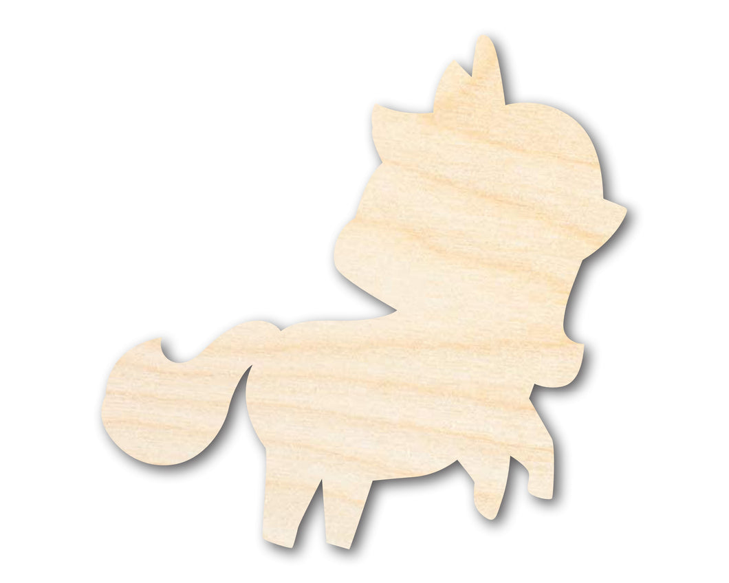 Unfinished Wood Unicorn Shape - Craft - up to 36