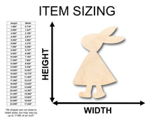 Load image into Gallery viewer, Unfinished Wood Walking Female Rabbit Shape - Craft - up to 36&quot; DIY
