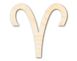 Unfinished Wood Aries Sign Shape - Zodiac Craft - up to 36"