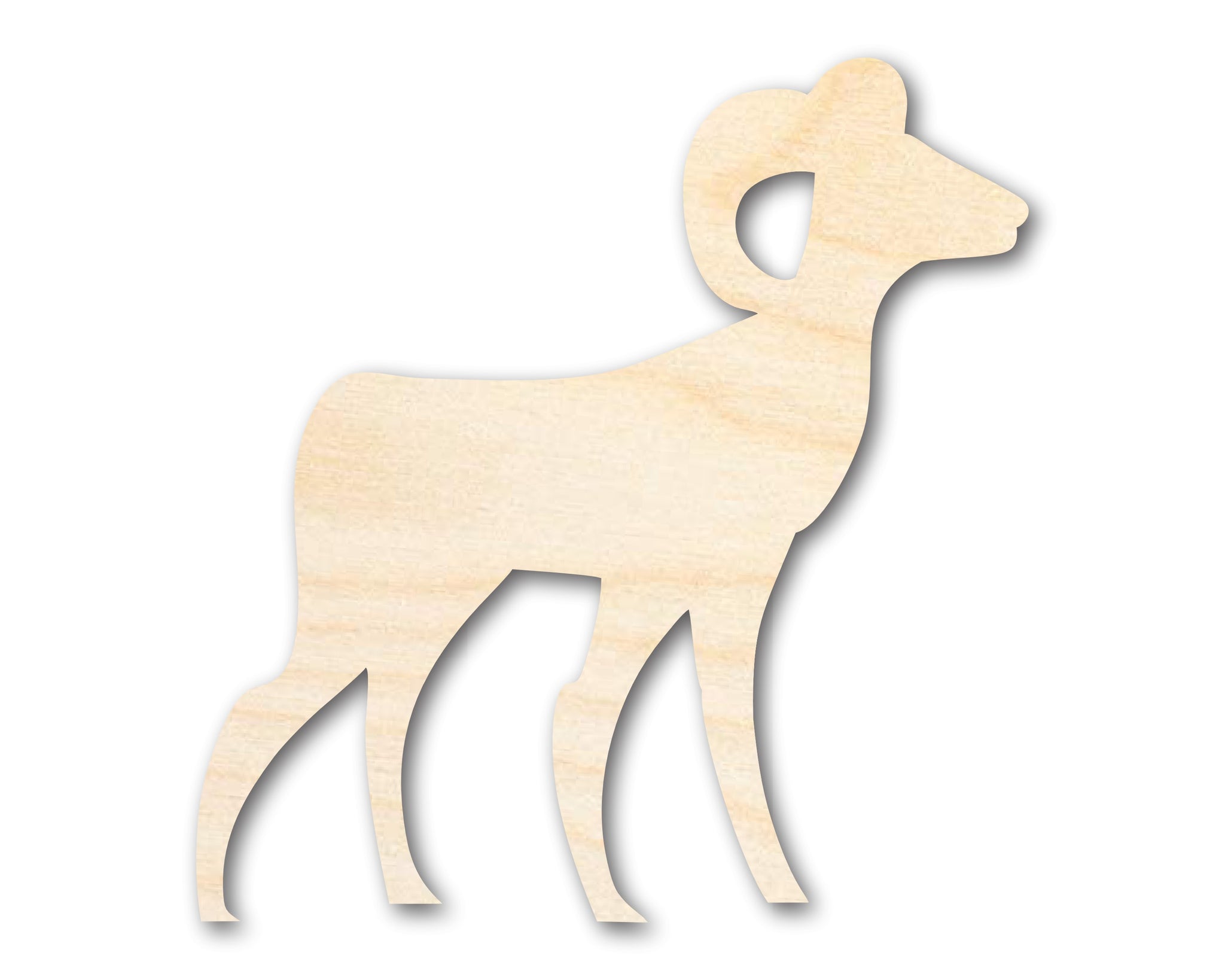 Unfinished Wood Aries Ram Shape - Zodiac Craft - up to 46