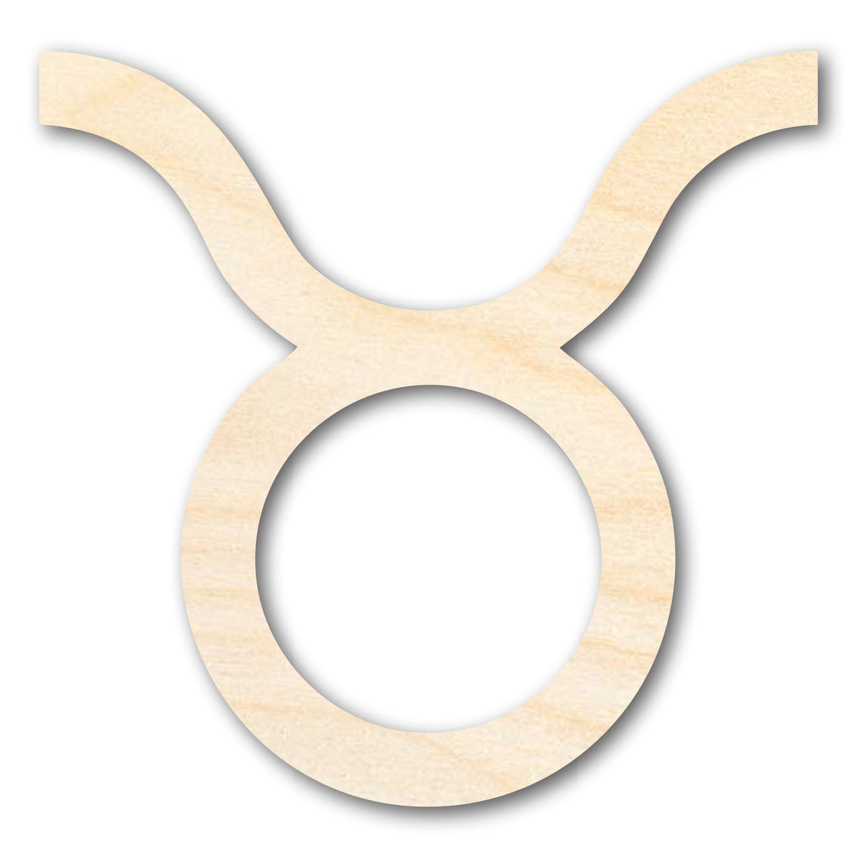 Unfinished Wood Taurus Sign Shape - Zodiac Craft - up to 46