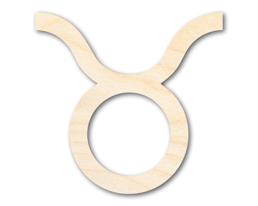 Unfinished Wood Taurus Sign Shape - Zodiac Craft - up to 36