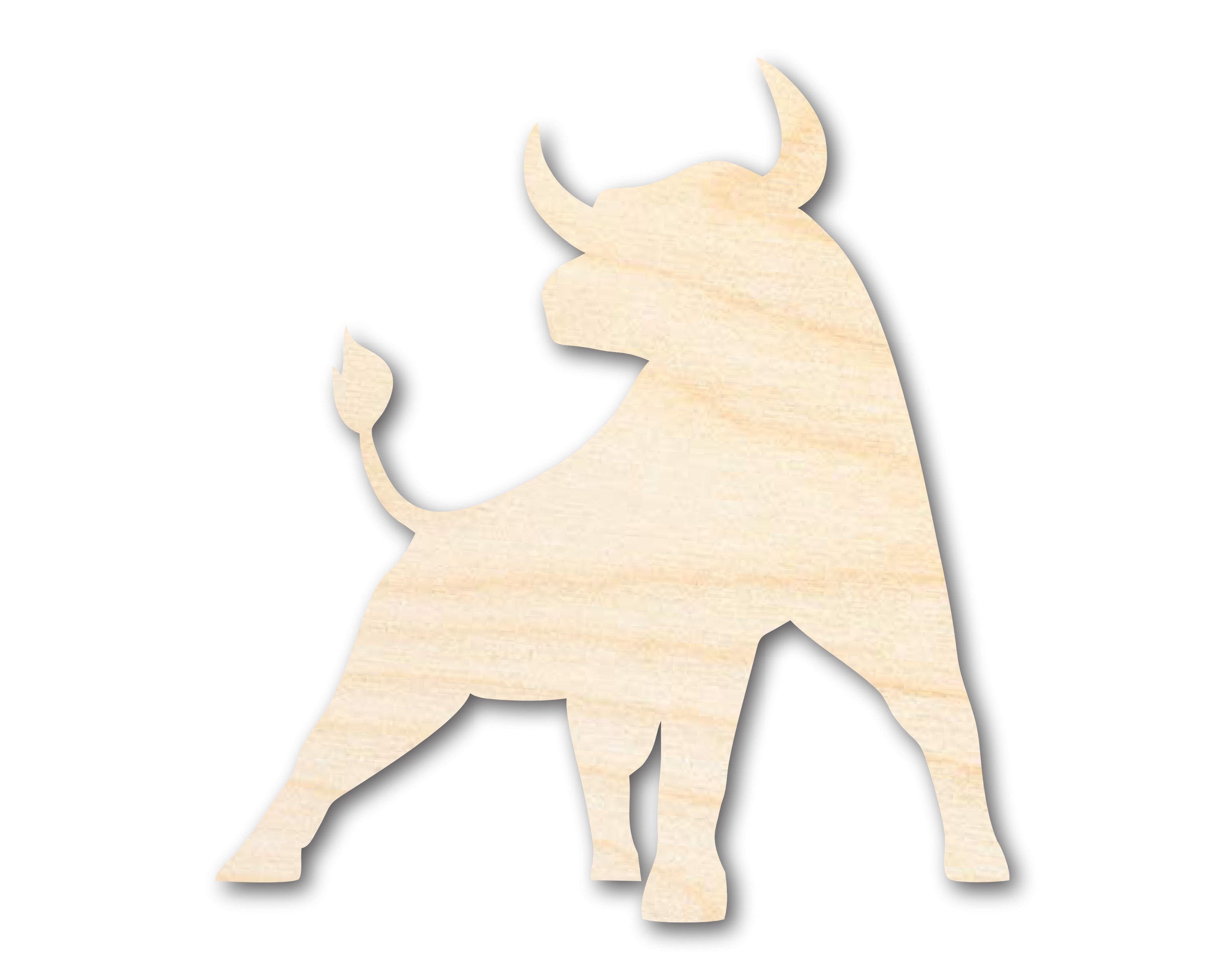 Unfinished Wood Taurus Bull Shape - Zodiac Craft - up to 36