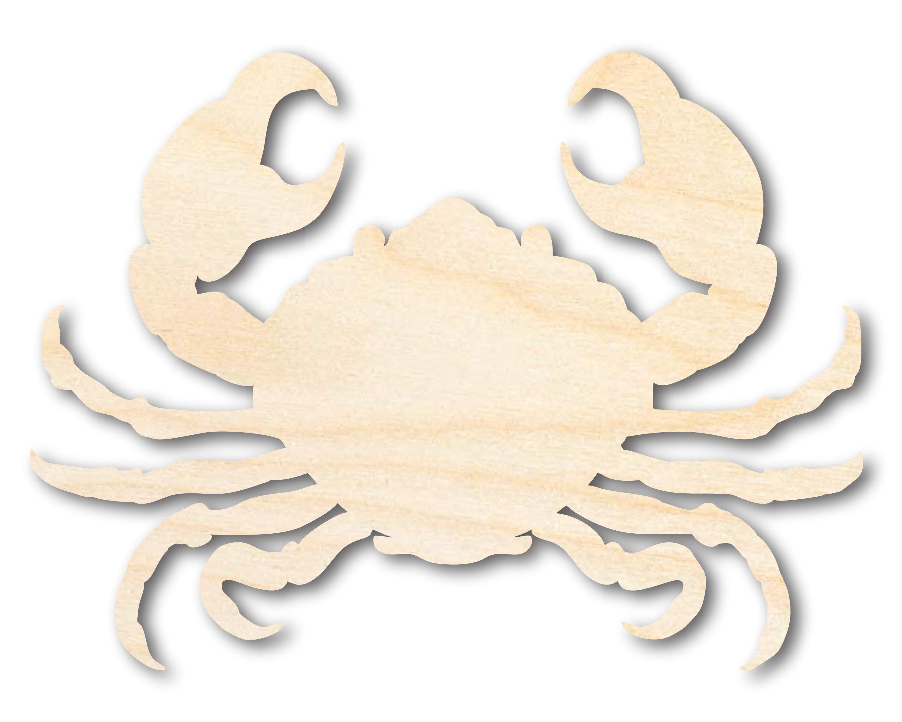 Unfinished Wood Cancer Crab Shape - Zodiac Craft - up to 36