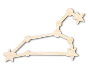 Unfinished Wood Leo Constellation Shape - Zodiac Craft - up to 36"