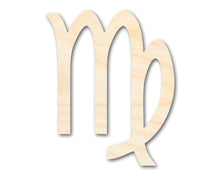 Load image into Gallery viewer, Unfinished Wood Virgo Sign Shape - Zodiac Craft - up to 36&quot;
