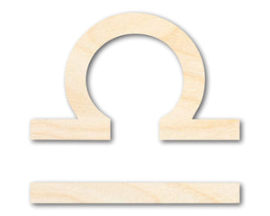 Unfinished Wood Libra Sign Shape - Zodiac Craft - up to 36"