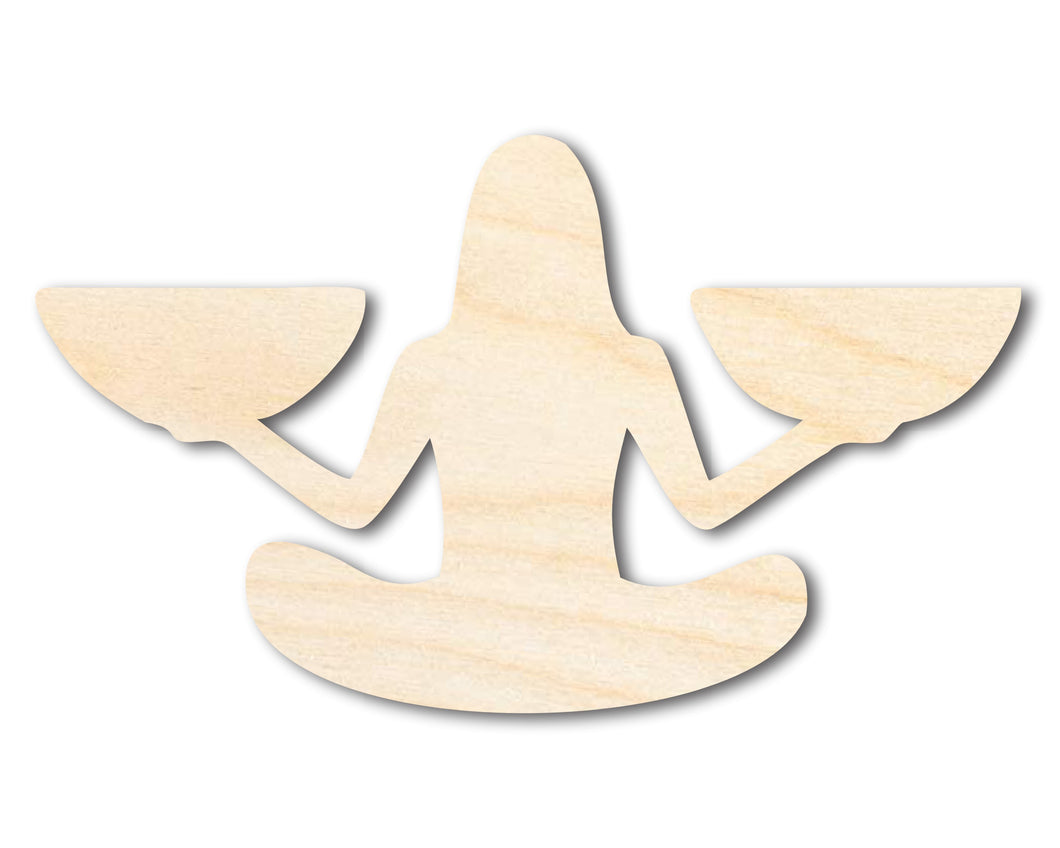 Unfinished Wood Libra Scales Shape - Zodiac Craft - up to 46