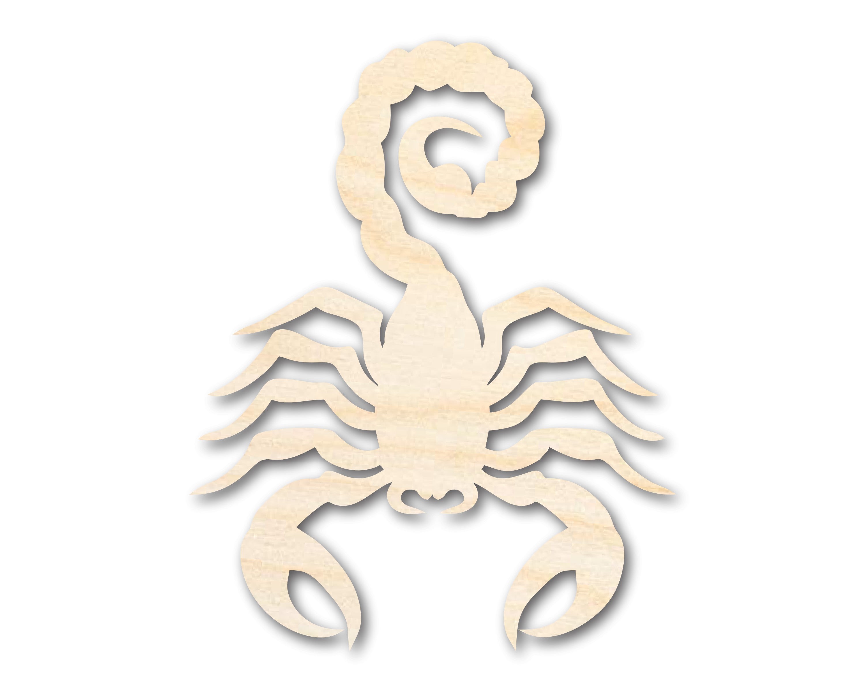 Unfinished Wood Scorpio Shape - Zodiac Craft - up to 36