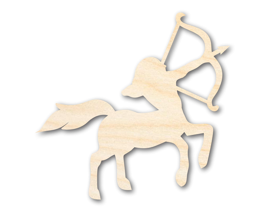 Unfinished Wood Sagittarius Centaur Shape - Zodiac Craft - up to 36