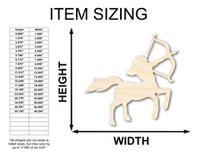 Load image into Gallery viewer, Unfinished Wood Sagittarius Centaur Shape - Zodiac Craft - up to 36&quot;
