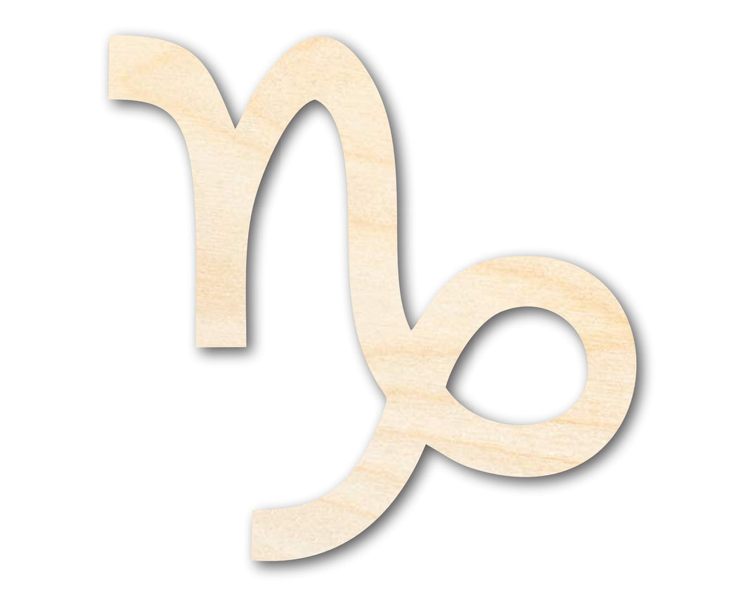 Unfinished Wood Capricorn Sign Shape - Zodiac Craft - up to 36
