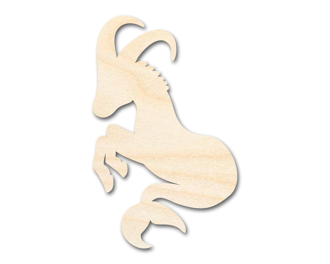 Unfinished Wood Capricorn Sea Goat Shape - Zodiac Craft - up to 36