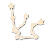 Load image into Gallery viewer, Unfinished Wood Aquarius Constellation Shape - Zodiac Craft - up to 36&quot;
