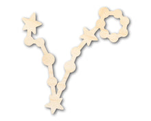 Load image into Gallery viewer, Unfinished Wood Pisces Constellation Shape - Zodiac Craft - up to 36&quot;
