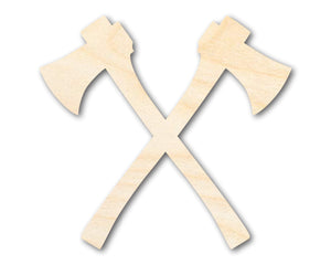 Unfinished Wood Crossed Axes Shape - Medieval Viking Craft - up to 36" DIY