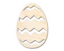 Load image into Gallery viewer, Unfinished Wood Striped Egg Shape - Easter Craft - up to 36&quot; DIY
