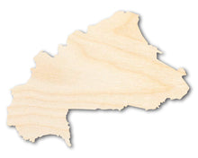 Load image into Gallery viewer, Unfinished Wood Burkina Country Shape - West Africa Craft - up to 36&quot; DIY
