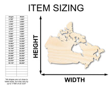 Load image into Gallery viewer, Unfinished Wood Canada Country Shape - North America Craft - up to 46&quot; DIY
