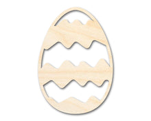 Load image into Gallery viewer, Unfinished Wood Wavy Striped Egg Shape - Easter Craft - up to 36&quot; DIY
