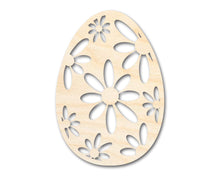 Load image into Gallery viewer, Unfinished Wood Daisy Egg Shape - Easter Craft - up to 36&quot; DIY
