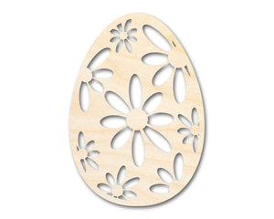 Unfinished Wood Daisy Egg Shape - Easter Craft - up to 36" DIY