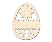 Load image into Gallery viewer, Unfinished Wood Lace Flower Egg Shape - Easter Craft - up to 36&quot; DIY

