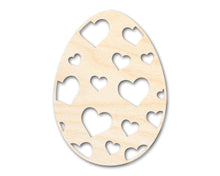 Load image into Gallery viewer, Unfinished Wood Heart Egg Shape - Easter Craft - up to 36&quot; DIY
