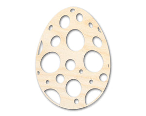 Unfinished Wood Spotted Egg Shape - Easter Craft - up to 36" DIY
