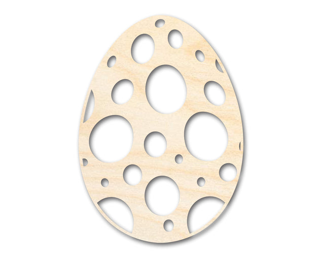 Unfinished Wood Spotted Egg Shape - Easter Craft - up to 36