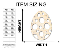 Load image into Gallery viewer, Unfinished Wood Spotted Egg Shape - Easter Craft - up to 36&quot; DIY
