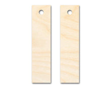 Load image into Gallery viewer, Unfinished Wood Rectangle Earring Blank Pair - DIY Jewelry Craft - Available in 1&quot; to 3&quot;
