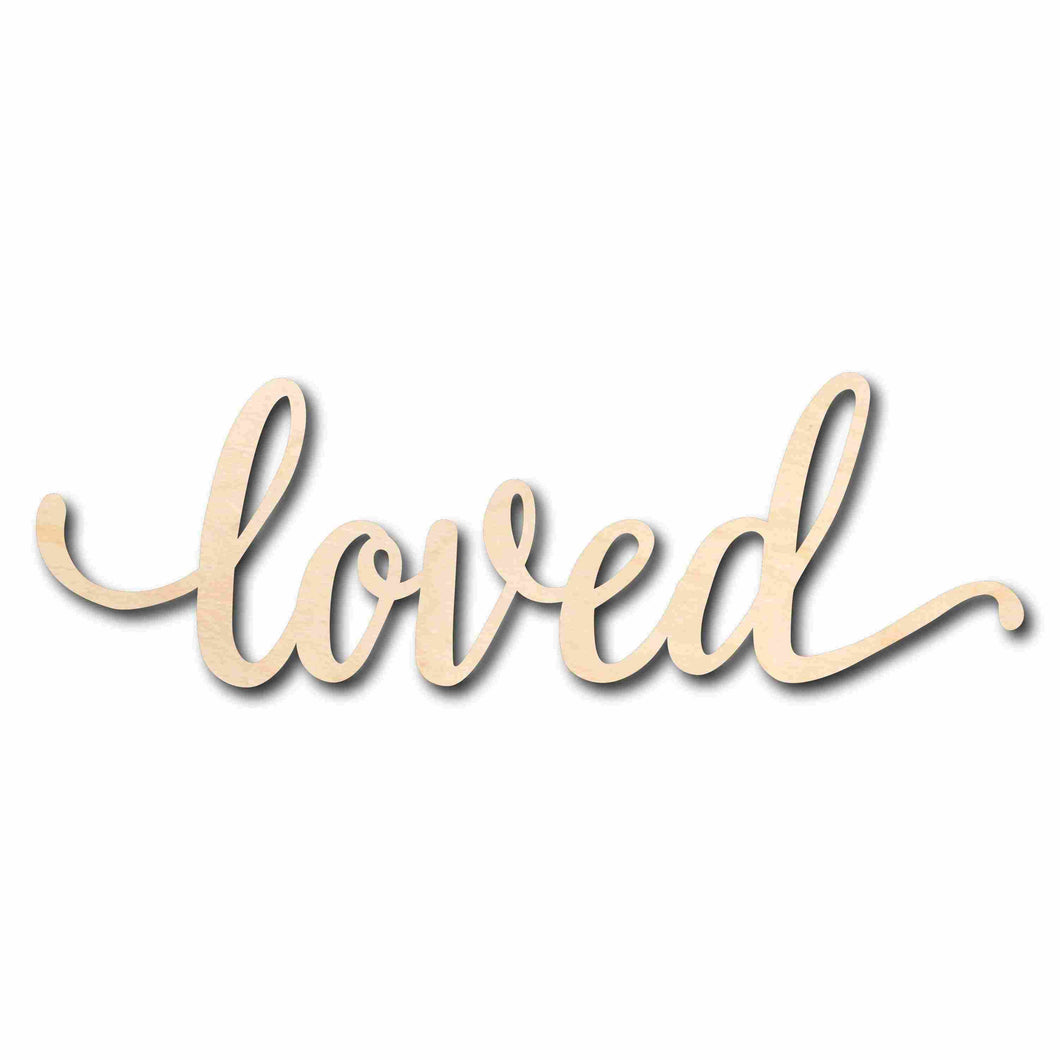 Loved Sign Unfinished Wood Cutout Home Decor DIY Wedding