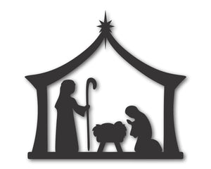 Metal Nativity Scene | Metal Christmas Nativity Scene | 15 Color Options
