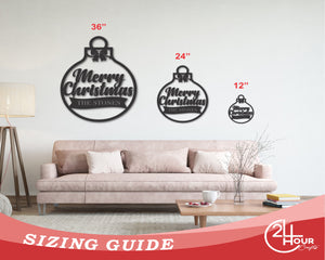 Custom Metal Christmas Bulb Signs | Metal Christmas Wall Decor | Christmas Plaque | 15 Color Options