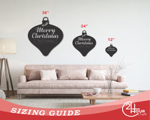 Load image into Gallery viewer, Metal Christmas Ornament Wall Decor | Custom Metal Christmas Sign | 15 Color Options
