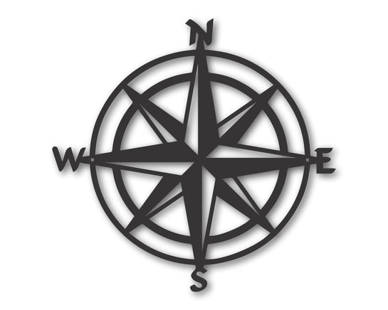 Metal Compass Wall Art | Metal Compass Wall Art | Custom Compass Wall Plaque | 15 Color Options