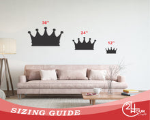 Load image into Gallery viewer, Metal Crown Wall Art | Metal Crown Silhouette | Metal Crown Wall Plaque | 15 color Options
