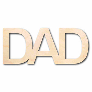 Dad Only Unfinished Wood Cutout DIY handmade Craft
