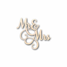 Load image into Gallery viewer, Mr. &amp; Mrs. Sign Unfinished Wood Cutout Home Decor DIY
