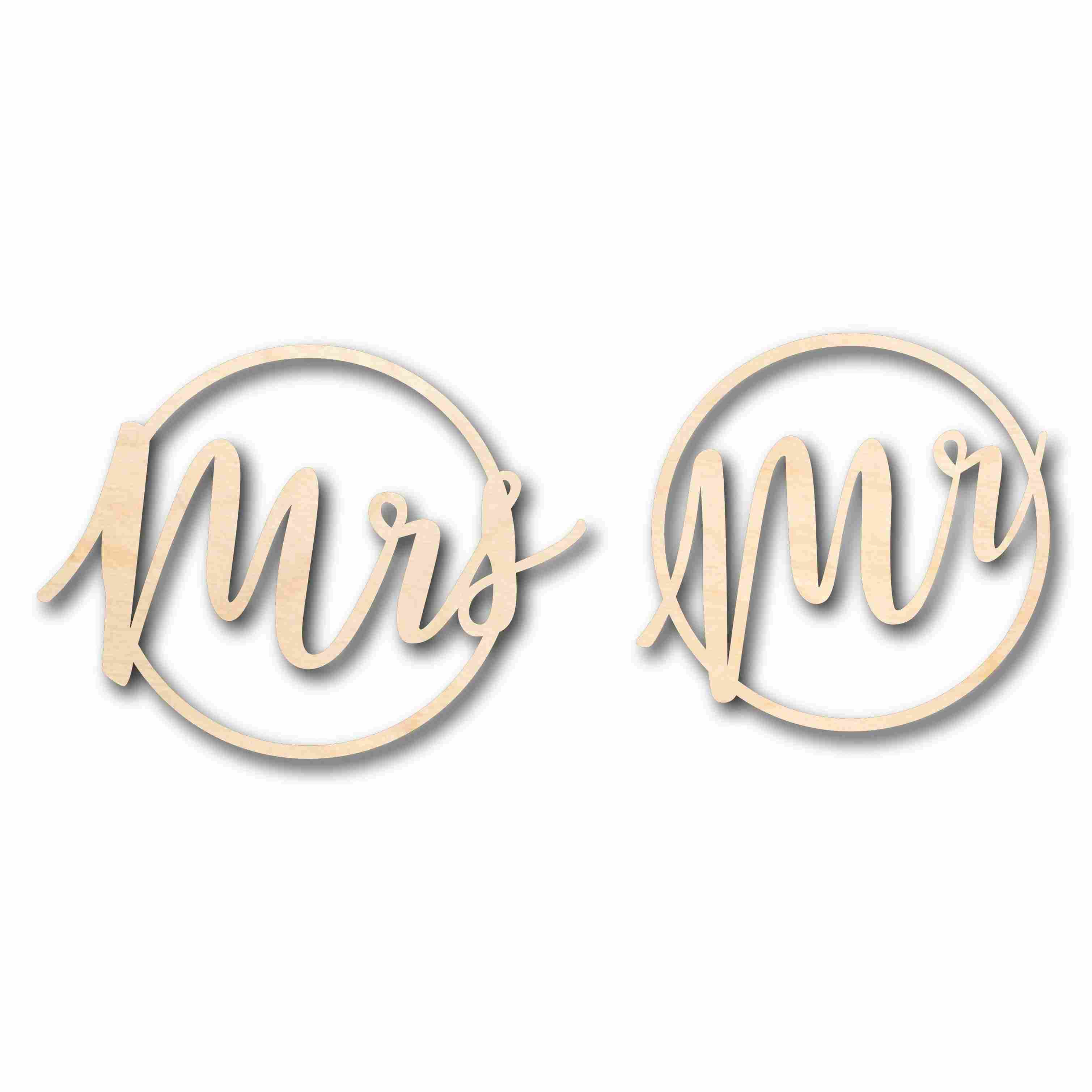 Mr. & Mrs. Sign Unfinished Wood Cutout Home Decor DIY wedding