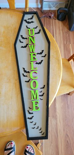 Unfinished Wood Bat Halloween Silhouette - Craft- up to 24