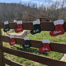 Load image into Gallery viewer, wooden christmas stocking craft
