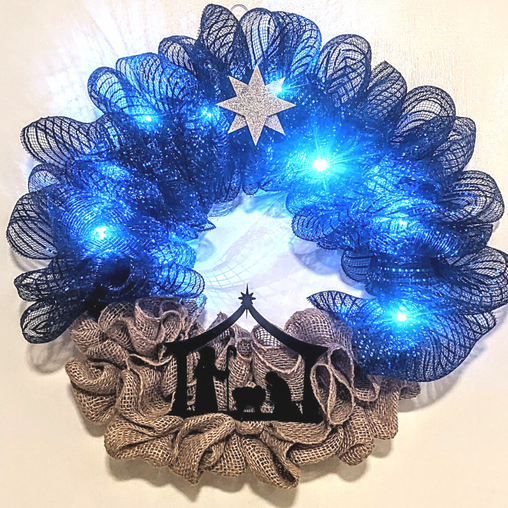 wooden nativity wreath craft